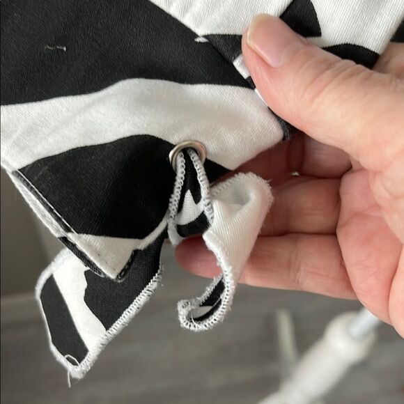 Lilly of California VTG Black and White Tie Sleeve Grommets Jacket  USA PXL - Picture 5 of 9